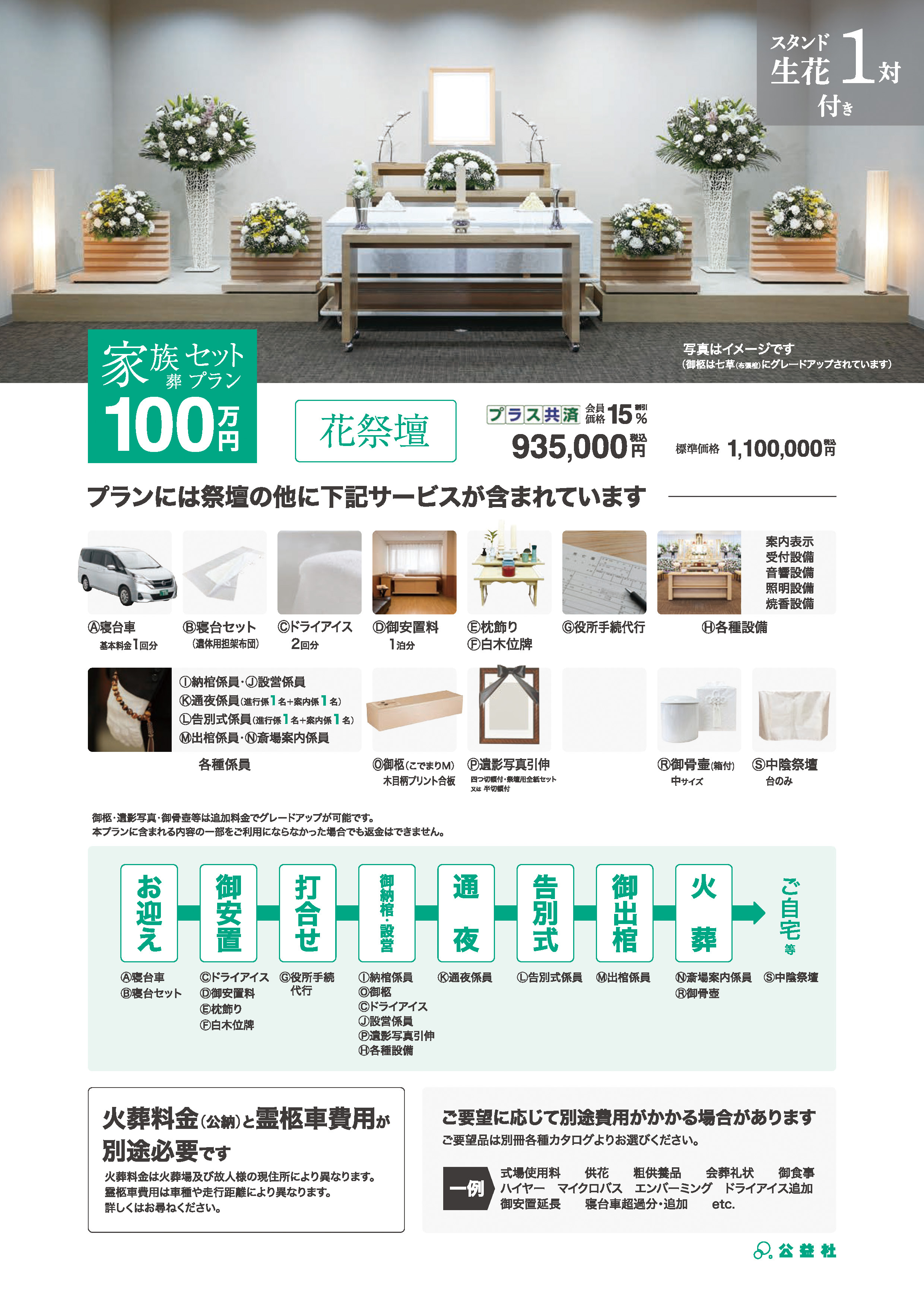 家族葬セットプラン100万